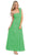 Eureka Fashion - 1701 One Shoulder Rosette Strap Empire Waist Gown in Green