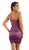 Eureka Fashion - 1893 One Shoulder Rosette Strap Fitted Cocktail Dress In Purple