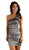 Eureka Fashion - 1893 One Shoulder Rosette Strap Fitted Cocktail Dress In Gray