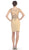 Eureka Fashion - 6002 Illusion Bateau Metallic Embroidered Dress In Neutral