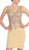 Eureka Fashion - 6002 Illusion Bateau Metallic Embroidered Dress In Neutral