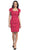 Eureka Fashion - 1818 Taffeta Sheath Cocktail Dress with Bolero In Pink