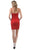 Eureka Fashion - 1818 Taffeta Sheath Cocktail Dress with Bolero In Red