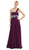 Eureka Fashion - 2426 Asymmetrical Bead-Banded Chiffon A-Line Gown In Purple