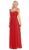 Eureka Fashion - 2027 Pearl Embroidered Neckline Chiffon A-Line Gown