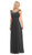 Eureka Fashion - 2027 Pearl Embroidered Neckline Chiffon A-Line Gown