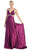 Eureka Fashion - 2120 Jeweled Ruche-Ornate Cutout Long Gown In Pink