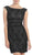 Eureka Fashion - 2052 Cap Sleeve Sequined Lace Short Dress In Black and Gold