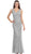Eureka Fashion - 2030 Sequin Lace Mermaid Silhouette Evening Dress In Silver