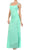 Eureka Fashion - 1927 Lace Cap Sleeve Draped Chiffon Gown In Green