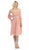 Eureka Fashion - 2450 Embellished Chiffon Knee Length A-line Dress In Pink
