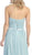 Eureka Fashion - 2800 Strapless Shirred Bodice A-Line Gown In Blue