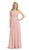 Eureka Fashion - 2800 Strapless Shirred Bodice A-Line Gown In Pink