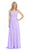 Eureka Fashion - 2800 Strapless Shirred Bodice A-Line Gown In Purple