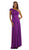 Poly USA - 7022 Twist and Tie Long Convertible Jersey Dress In Purple