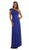 Poly USA - 7022 Twist and Tie Long Convertible Jersey Dress In Blue