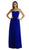Poly USA - 7156 Convertible Strapless Chiffon A-Line Dress In Blue