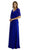 Poly USA - 7156 Convertible Strapless Chiffon A-Line Dress In Blue
