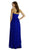 Poly USA - 7156 Convertible Strapless Chiffon A-Line Dress In Blue