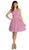 Poly USA - 7006 Sleeveless Illusion Neck Chiffon A-line Dress