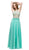 Eureka Fashion - 3888 Sleeveless Beaded Halter Chiffon A-line Dress