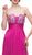 Eureka Fashion - 2414 Strapless Beaded Pleated Chiffon A-line Dress In Pink