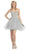 Eureka Fashion - 2602 Strapless Beaded Sweetheart A-line Dress In Silver