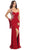 Eureka Fashion - 2501 Beaded Sweetheart Jersey Sheath Dress In Red