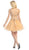 Eureka Fashion - 2337 Beaded Strapless Sweetheart A-line Dress in Gold