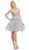 Eureka Fashion - 2337 Beaded Strapless Sweetheart A-line Dress in Silver