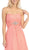 Eureka Fashion - 2507 Rhinestone Accented Sweetheart Chiffon Dress In Orange