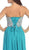 Eureka Fashion - 2500 Rhinestone-Crusted Strapless Sweetheart Gown In Green