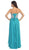 Eureka Fashion - 2500 Rhinestone-Crusted Strapless Sweetheart Gown In Green