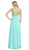 Eureka Fashion - 4001 Bejeweled Illusion Bateau Chiffon A-line Dress In Green