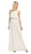 Eureka Fashion - 1924 Asymmetrical Neck Flowing Chiffon Gown