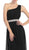 Eureka Fashion - 1924 Asymmetrical Neck Flowing Chiffon Gown