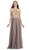 Eureka Fashion - 3888 Sleeveless Beaded Halter Chiffon A-line Dress in Purple