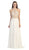 Eureka Fashion - 3888 Sleeveless Beaded Halter Chiffon A-line Dress in White