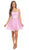 Eureka Fashion - 3722 Bejeweled Illusion Scoop A-line Dress In Pink