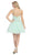 Eureka Fashion - 3722 Bejeweled Illusion Scoop A-line Dress In Green