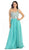 Eureka Fashion - 2401 Beaded One Shoulder Chiffon A-line Dress In Green