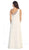 Eureka Fashion - 2525 Floral Jewel-Ornate Pleated Chiffon Gown in White