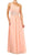 Eureka Fashion - 2525 Floral Jewel-Ornate Pleated Chiffon Gown in Pink