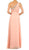 Eureka Fashion - 2525 Floral Jewel-Ornate Pleated Chiffon Gown in Pink