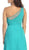 Eureka Fashion - 2525 Floral Jewel-Ornate Pleated Chiffon Gown in Green
