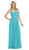 Eureka Fashion - 2600-1 Pleated Strapless Sweetheart Chiffon Gown In Green