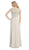 Eureka Fashion - 3909 Mother Of The Bride Lace/Chiffon Dress in Silver