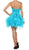 Eureka Fashion - 2273 Embellished Pleated Ruffled A-line Dress in Blue