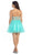 Eureka Fashion - 2614 Strapless Embellished Semi-Sweetheart Dress in Green