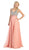 Eureka Fashion - 2727 Sleeveless Bejeweled V-neck Chiffon Dress In Orange